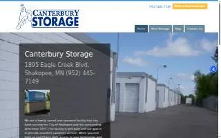 Canterbury Storage website
