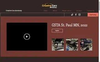 Creative Cars Autobody website