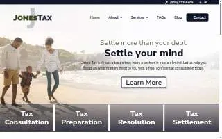 Jones Tax Help of Shakopee website