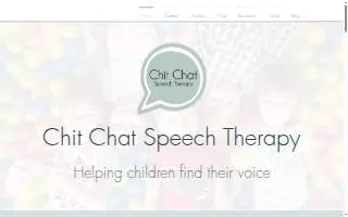 Chit Chat Speech Therapy website