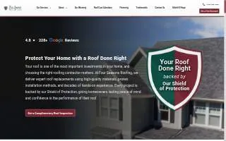 Four Seasons Energy Efficient Roofing, Inc. website