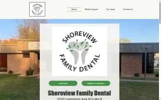 Shoreview Family Dental website