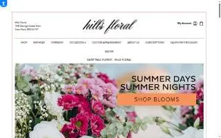 Hills Floral of South St. Paul website