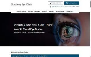 Northway Eye Clinic & Contact Lens Center website