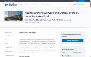 HealthPartners Eye Care and Optical Store St. Louis Park West End