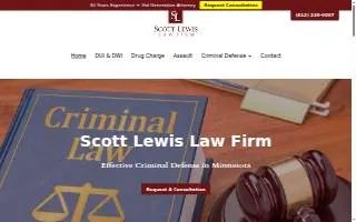 Scott Lewis law firm website