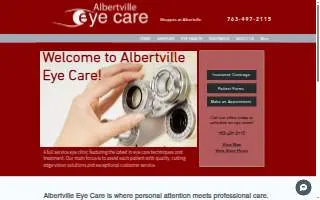Albertville Eye Care website