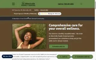 Albertville Family Dental website