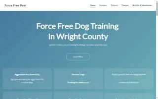 Force Free Paws Ethical Dog Training website