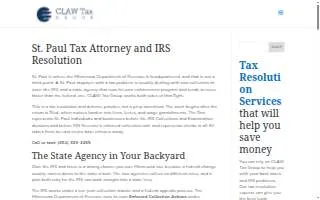 CLAW Tax Group - St. Paul website