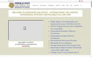 Sherayzen Law Office: FBAR and International Tax Lawyer website