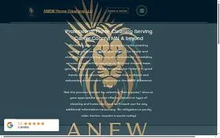ANEW Home Cleaning website