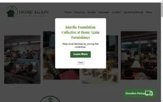 Home Again Furnishings website