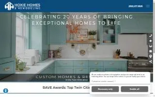 Hoxie Homes & Remodeling website