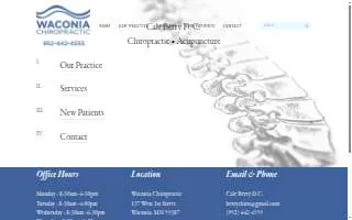 Waconia Chiropractic Clinic website