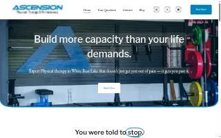 Ascension Physical Therapy and Performance website