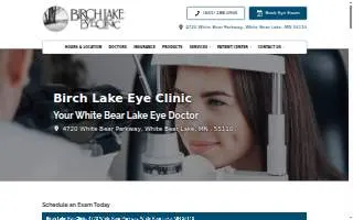 Birch Lake Eye Clinic website
