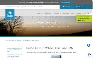 Comfort Keepers of White Bear Lake website