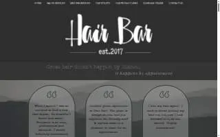 Hair Bar Salon and Med Spa website