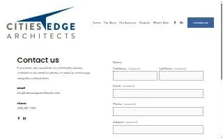 Cities Edge Architects website