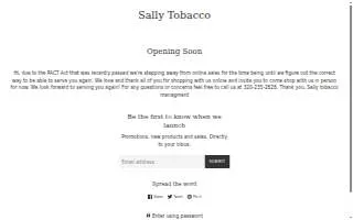 Sally Tobacco website