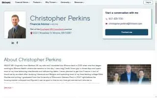 Christopher Perkins - Thrivent website