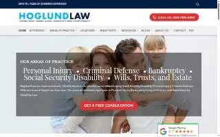 Hoglund Law of South St. Paul website