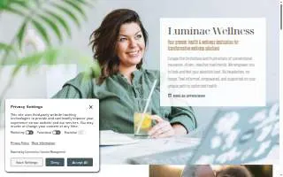 Luminae Wellness website