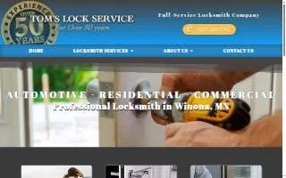 Tom's Lock Service website