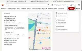 Walgreens of Winona website