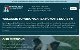 Winona Area Humane Society website