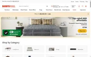 Bob's Discount Furniture and Mattress Store of Woodbury website