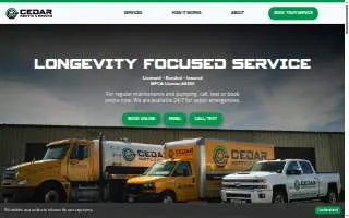 Cedar Septic and Sewer LLC of Woodbury website