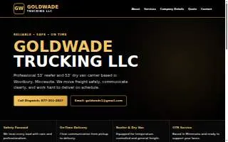 Goldwade Trucking LLC of Woodbury website