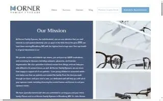 Horner Family Eyecare website