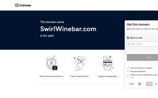 Swirl Wine Shop Bar website