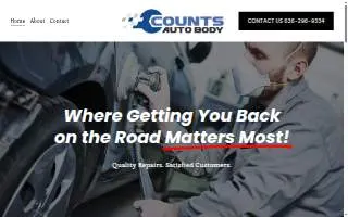 Counts Auto Body website