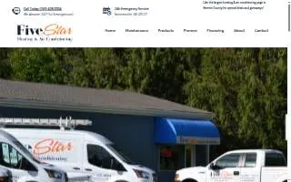 Five Star Heating and Cooling website