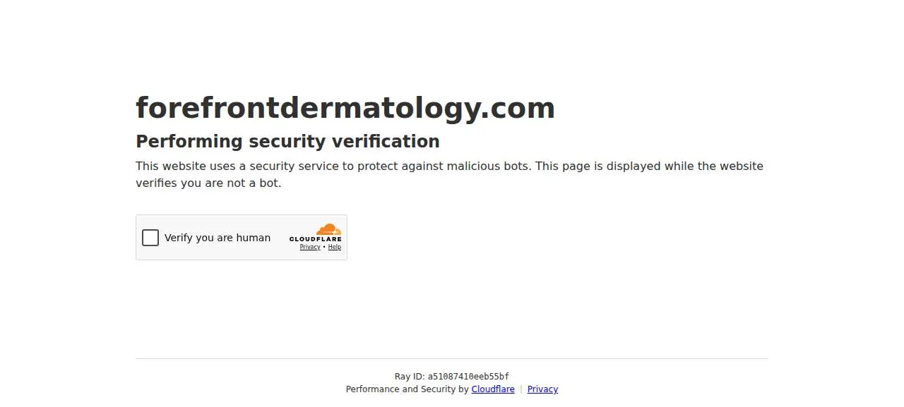 Forefront Dermatology of Arnold website