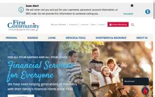 First Community Credit Union - Walmart Branch website