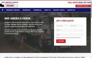Mid America Drain Services website