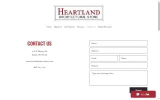 Heartland Architectural Stone website