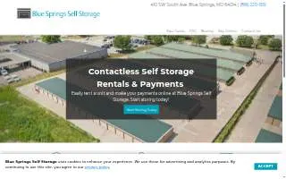 Blue Springs Self Storage website