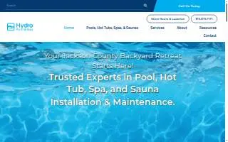 Hydro Pool and Spa website