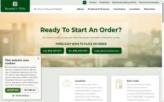 Security 1st Title Company website