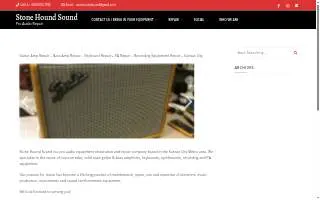 Stone Hound Sound - Pro Audio Repair website