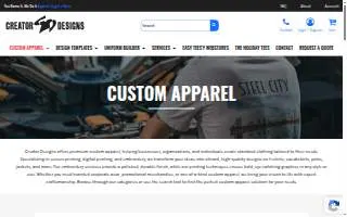 Creator Designs Screen Printing & Embroidery website