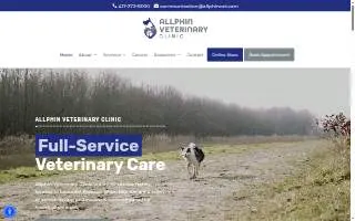 Allphin Veterinary Clinic website