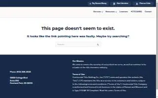 Continental Title Company - Branson website