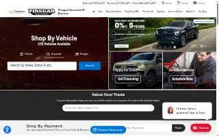 Pinegar Chevrolet Buick GMC of Branson website